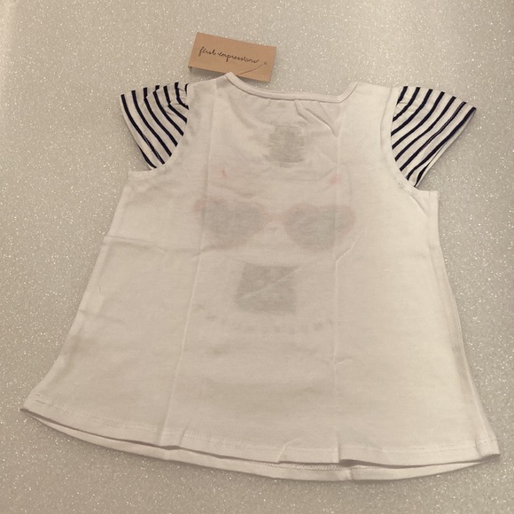 ⭐️ Host Pick!!! ⭐️ 2/$25* ❤️ NWT-First Impressions Girls Cap Sleeve Tee - 12M - Picture 6 of 7